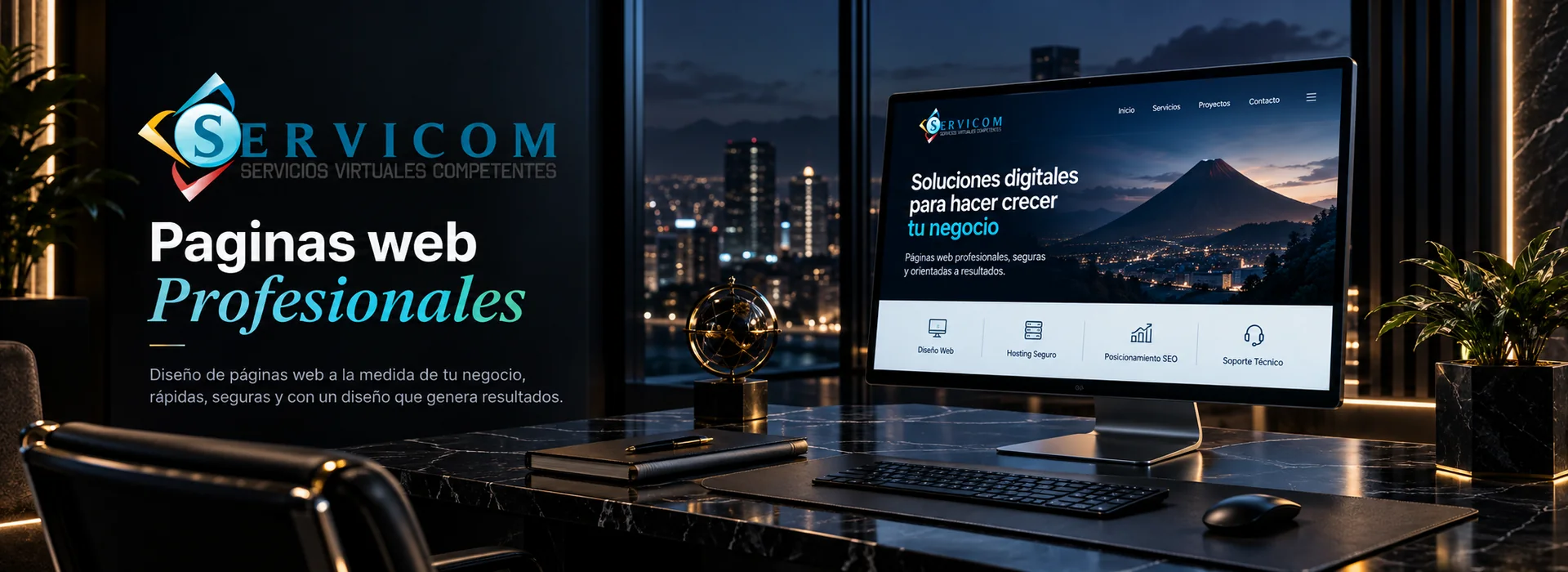 Servicom: diseño de páginas web profesionales en Guatemala, sitios modernos, responsivos y a la medida del negocio